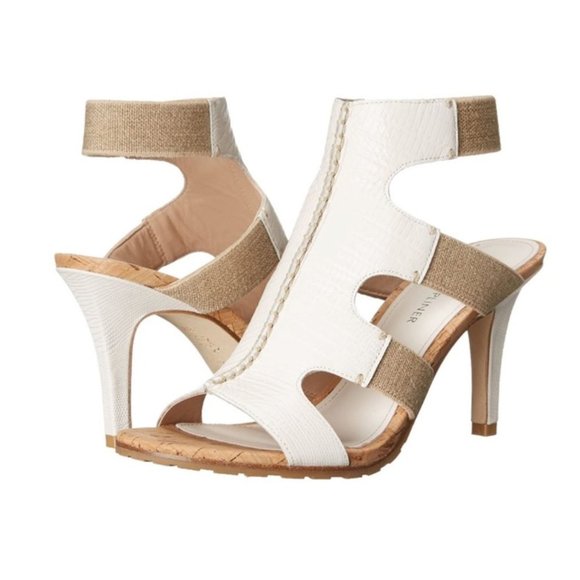 Donald J. Pliner Shoes - DONALD J PLINER Tai White Croc Leather Gladiator Heeled Sandals - Size 9
